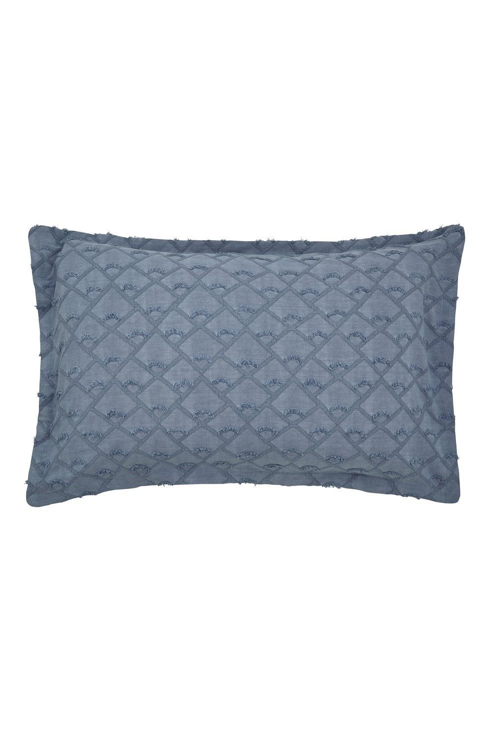Nalu Nicole Scherzinger 'Kona' Cotton Oxford Pillowcase in Blue