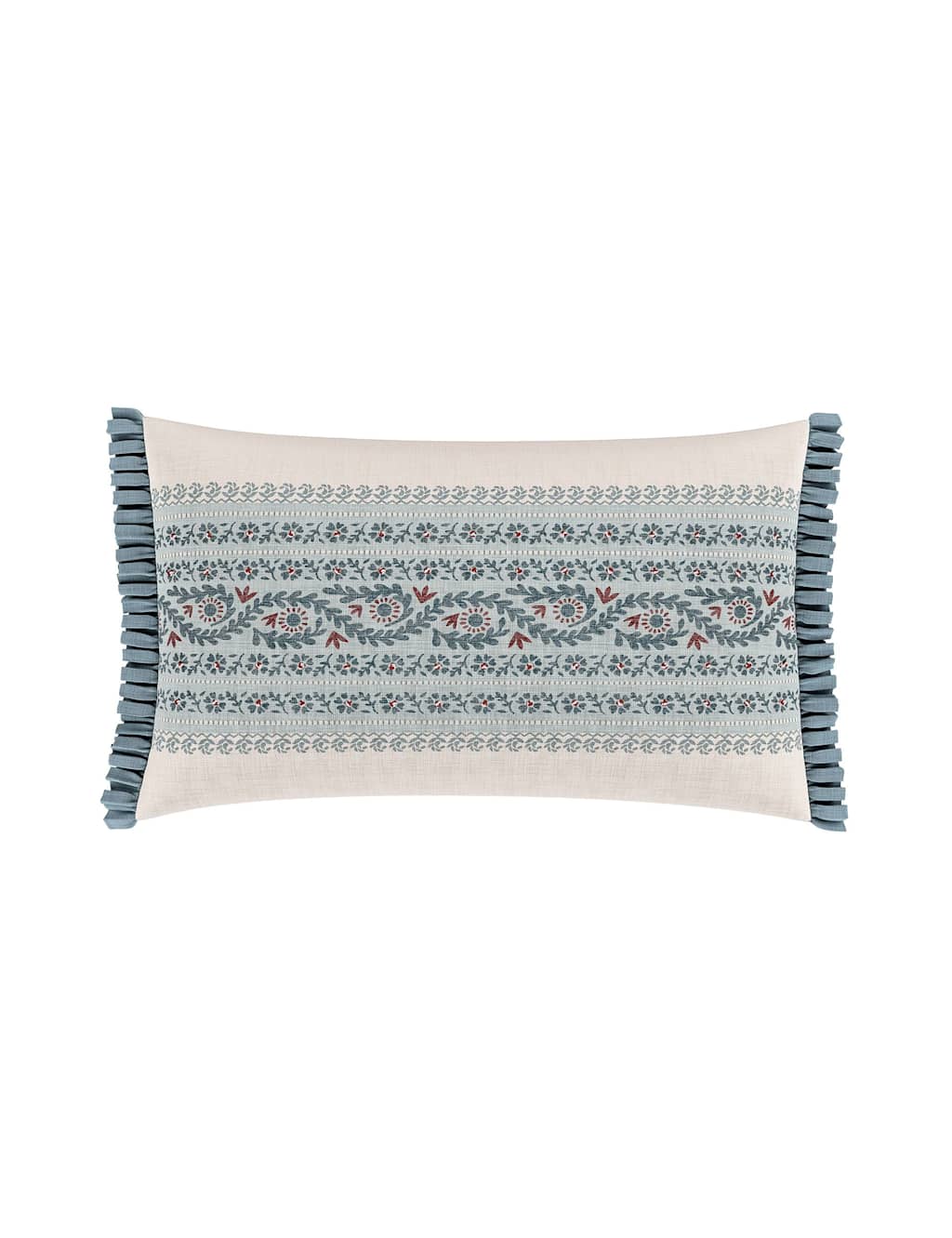 V&A Opulent Stripe Rectangle Cushion Cream Mix