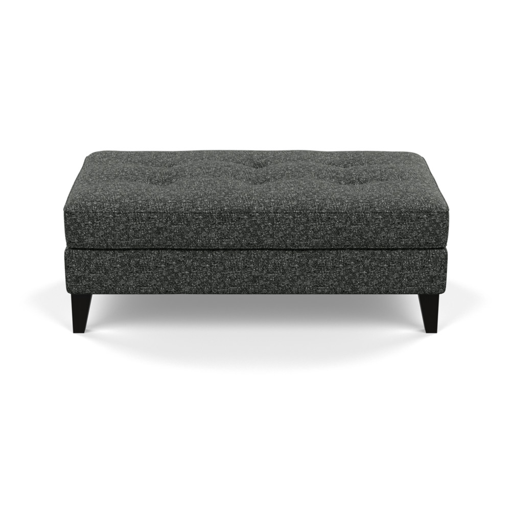 Heal's Mistral Footstool Brecon Charcoal Black Feet