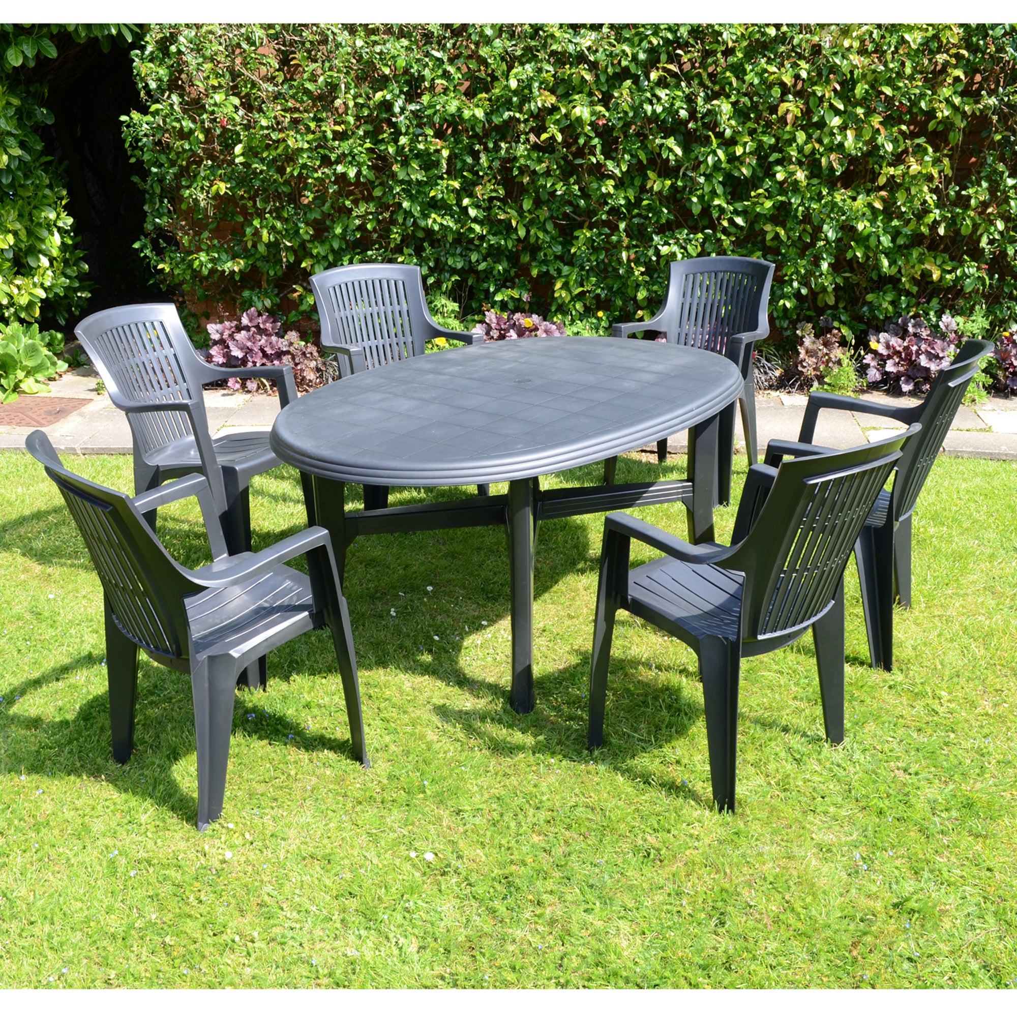 Trabella Teramo 6 Seater Dining Set Grey