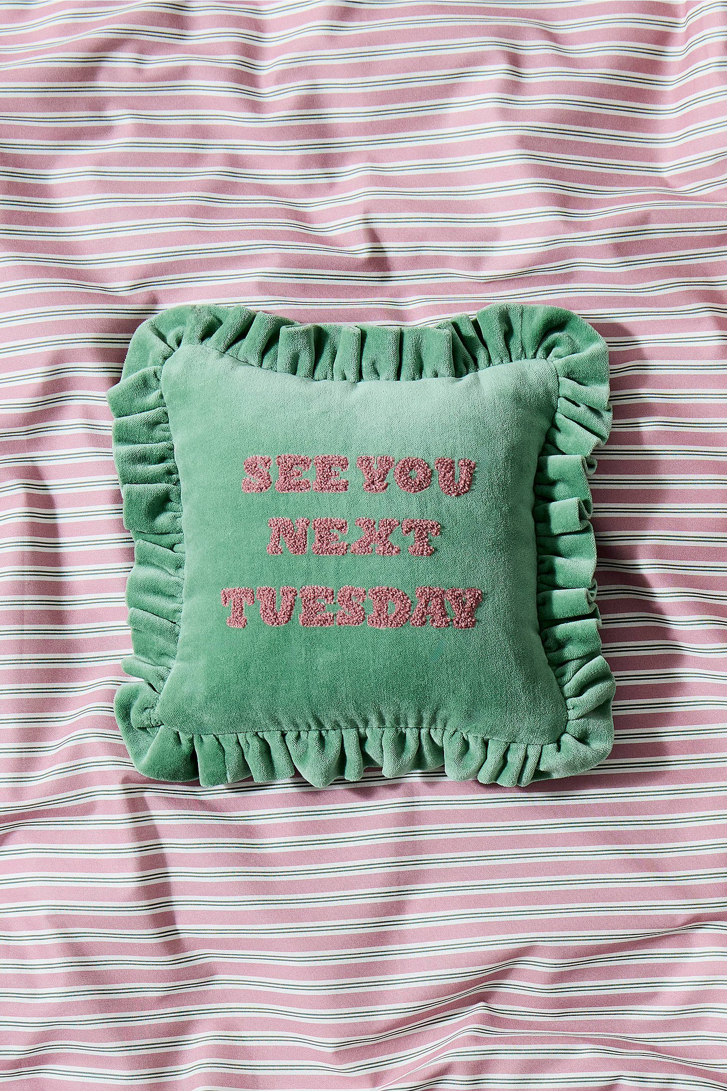 See You Next Tuesday Mini Cushion - Green