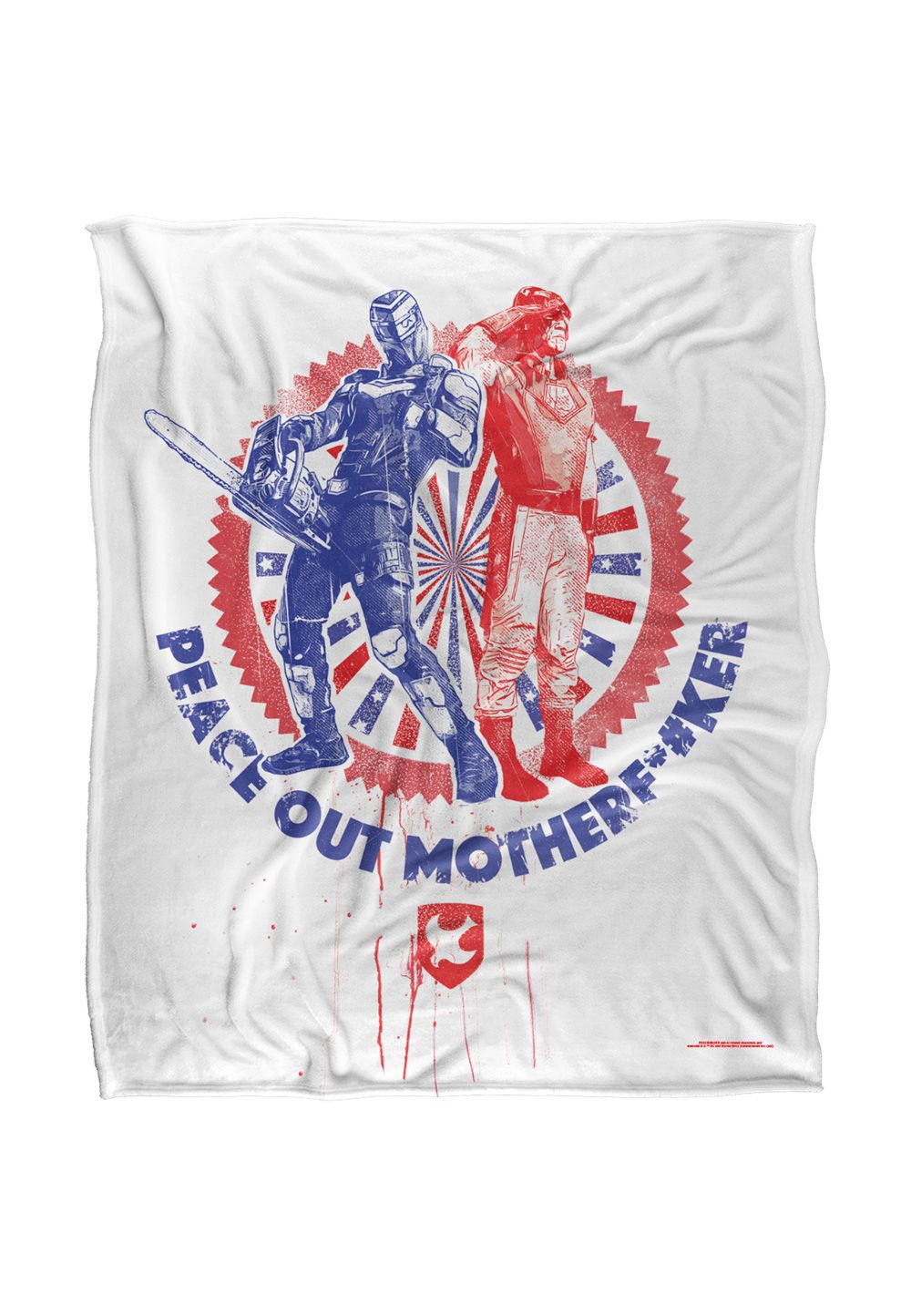 Warner Brothers Peacemaker Officially Licensed Silky Touch Super Soft Throw Blanket 152 x 127 cm in White