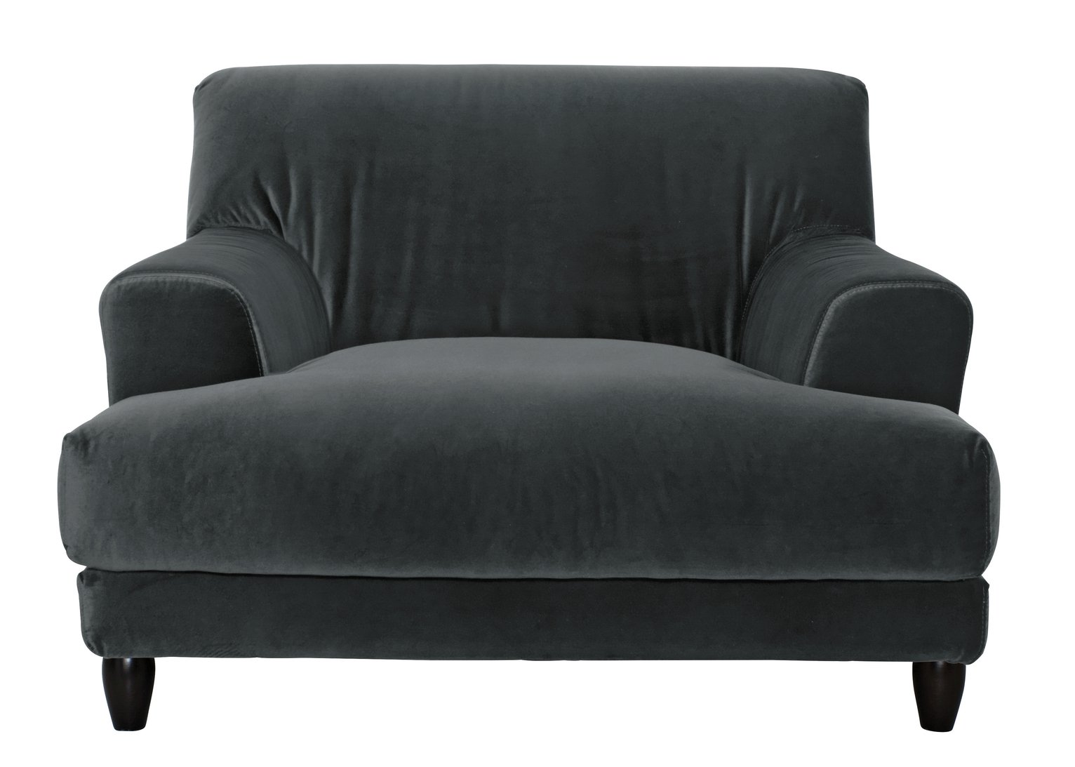Habitat Askem Velvet Cuddle Chair - Dark Grey