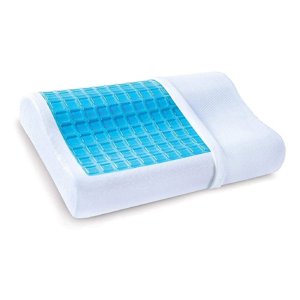 MANTRARAJ Orthopedic Contour Pillow for Keeps Soothe Neck & Back Pain Gel Pillow in White