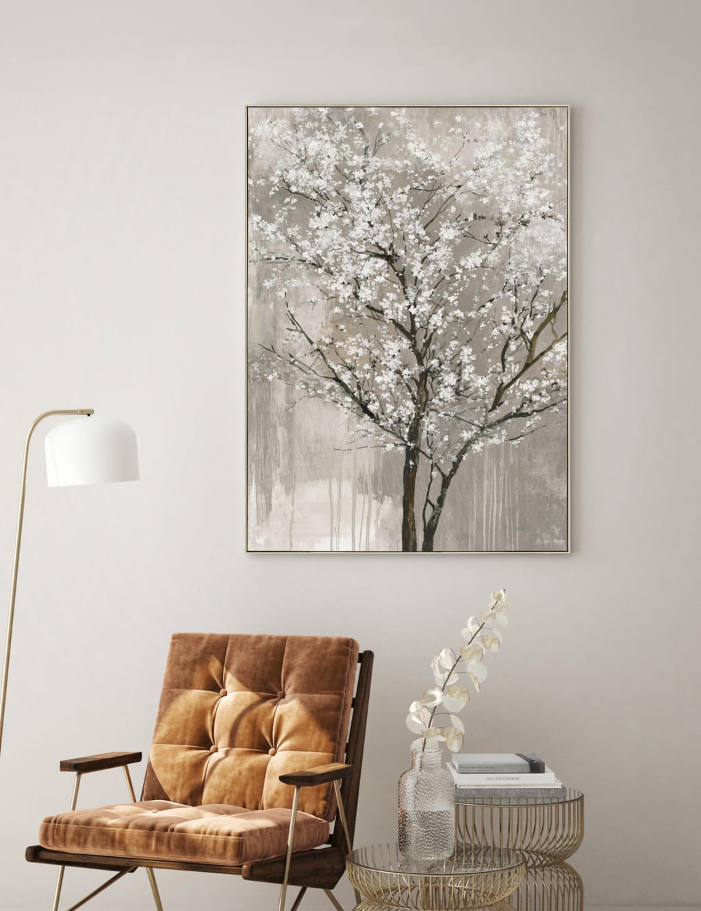 Gallery Direct Blossom Breeze Square Framed Art Gold