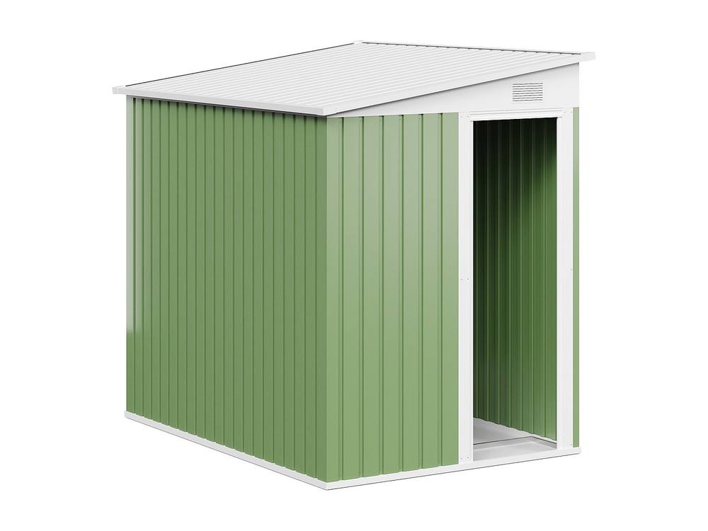 Vente-unique Lean-To Metal Garden Shed In Sage Green Galvanised Steel 3.15 M² 6