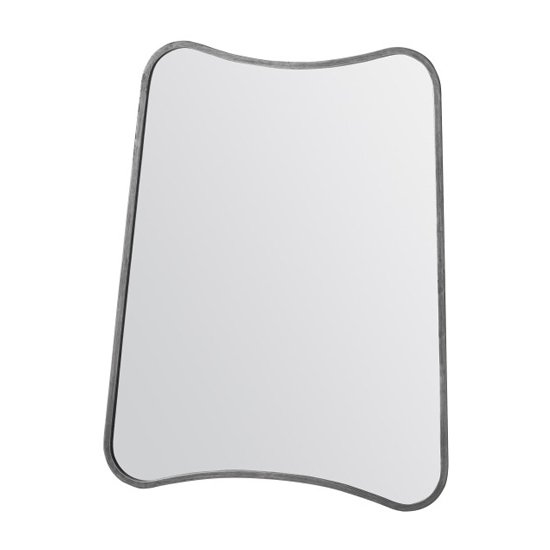Kurva Rectangular Bedroom Mirror In Silver