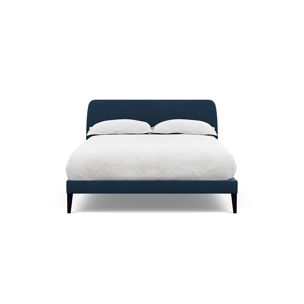Heal's Wallis Bedstead Double Smart Velvet Pacific Black