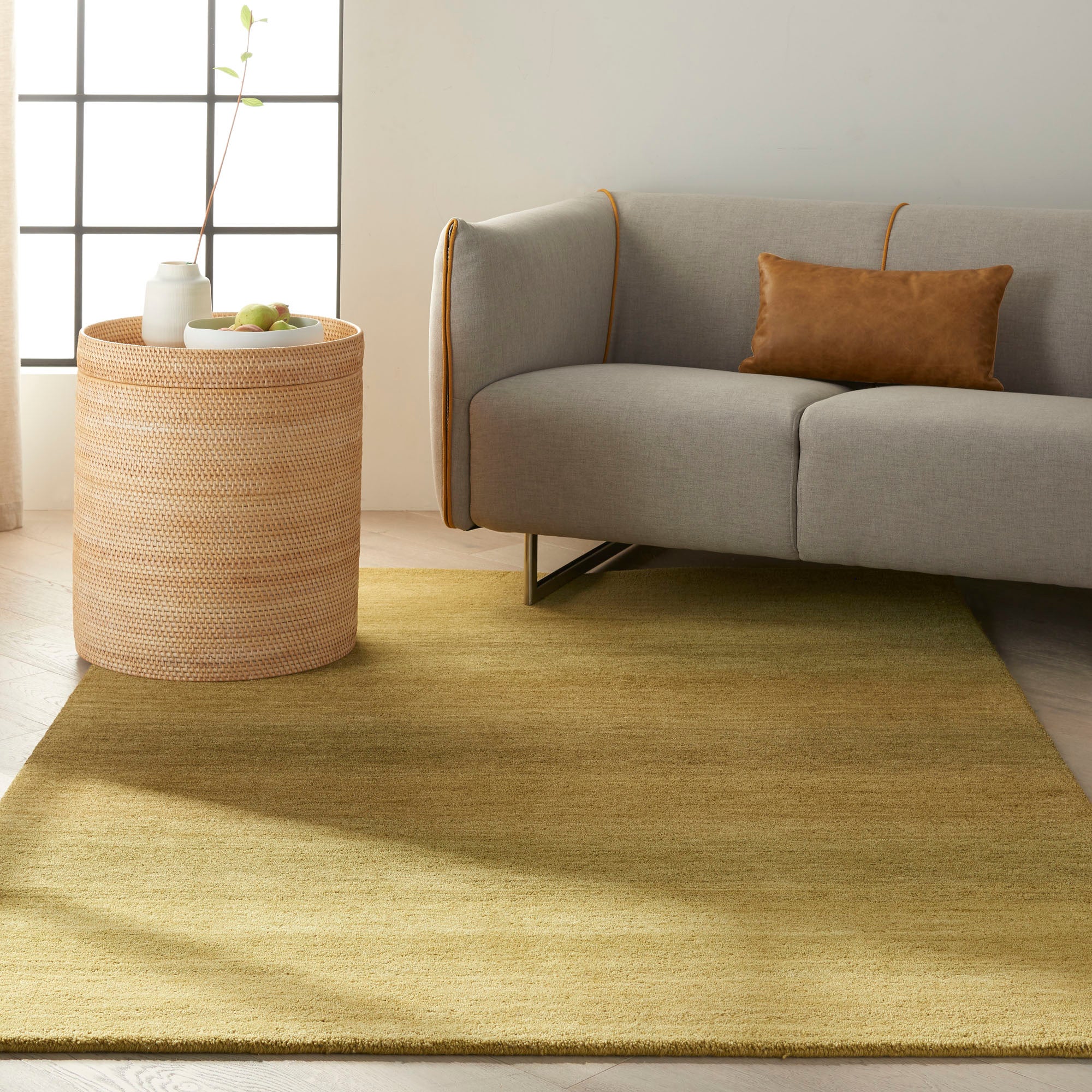 Calvin Klein Linear Glow Rug Green