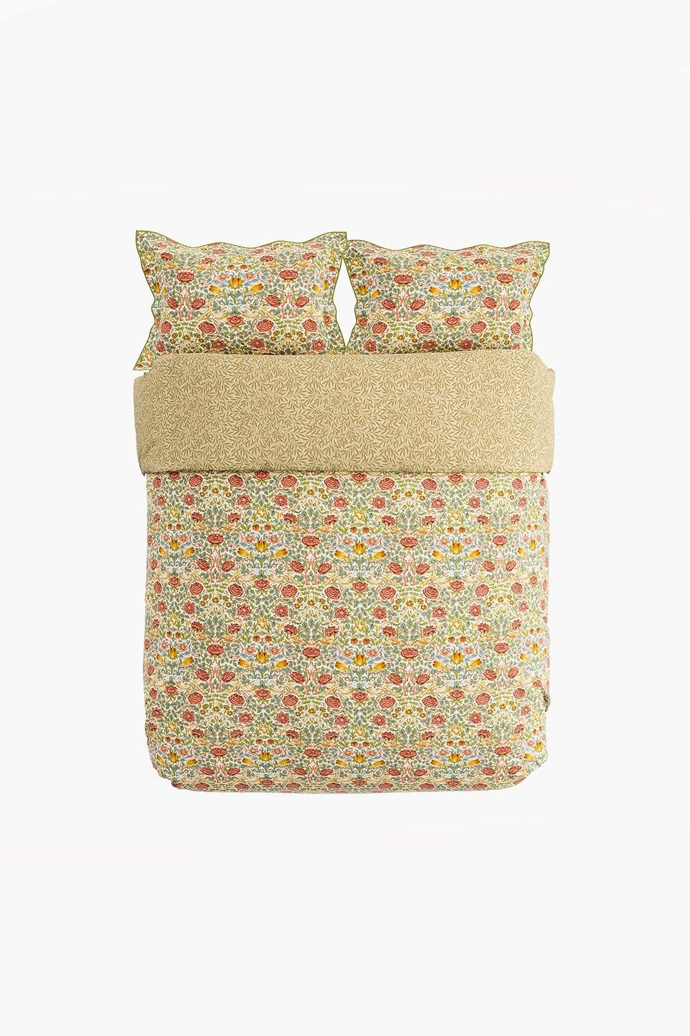 Morris & Co 'Rose' Cotton Duvet Cover Set 3