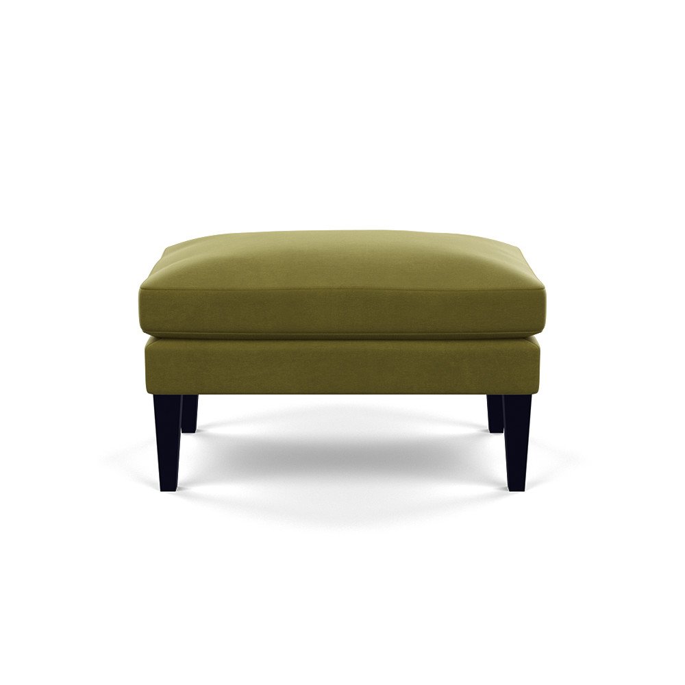 Heal's Wallis Ottoman Smart Velvet Artichoke Black