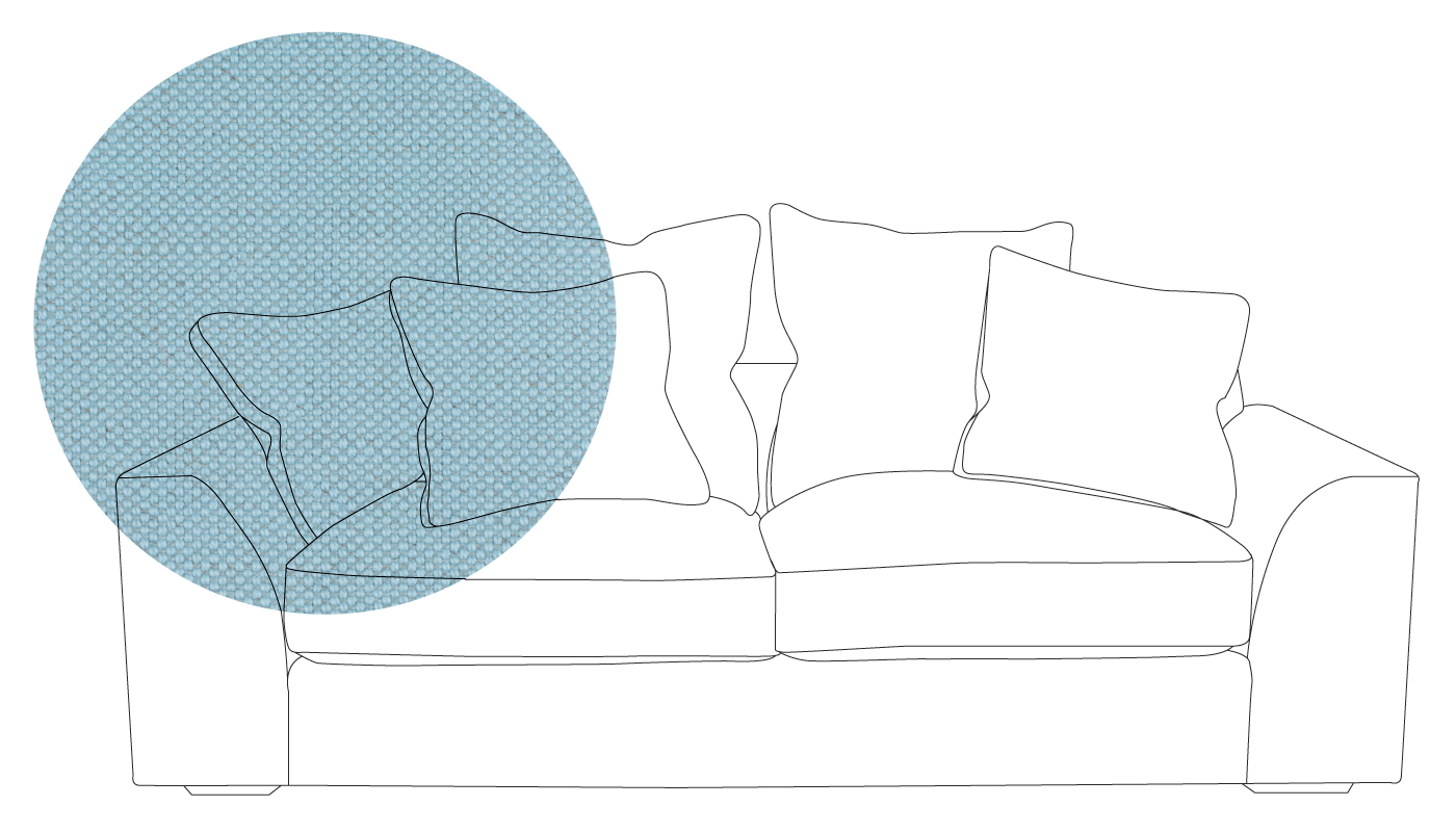 Heal's Cumulus 4 Seater Sofa Capelo Linen-Cotton Sea Shanty Black Feet