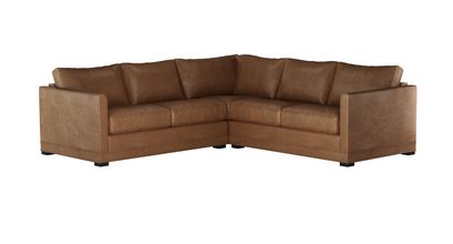 Aissa Small Corner Sofa in Tan Vintage Leather - sofa.com
