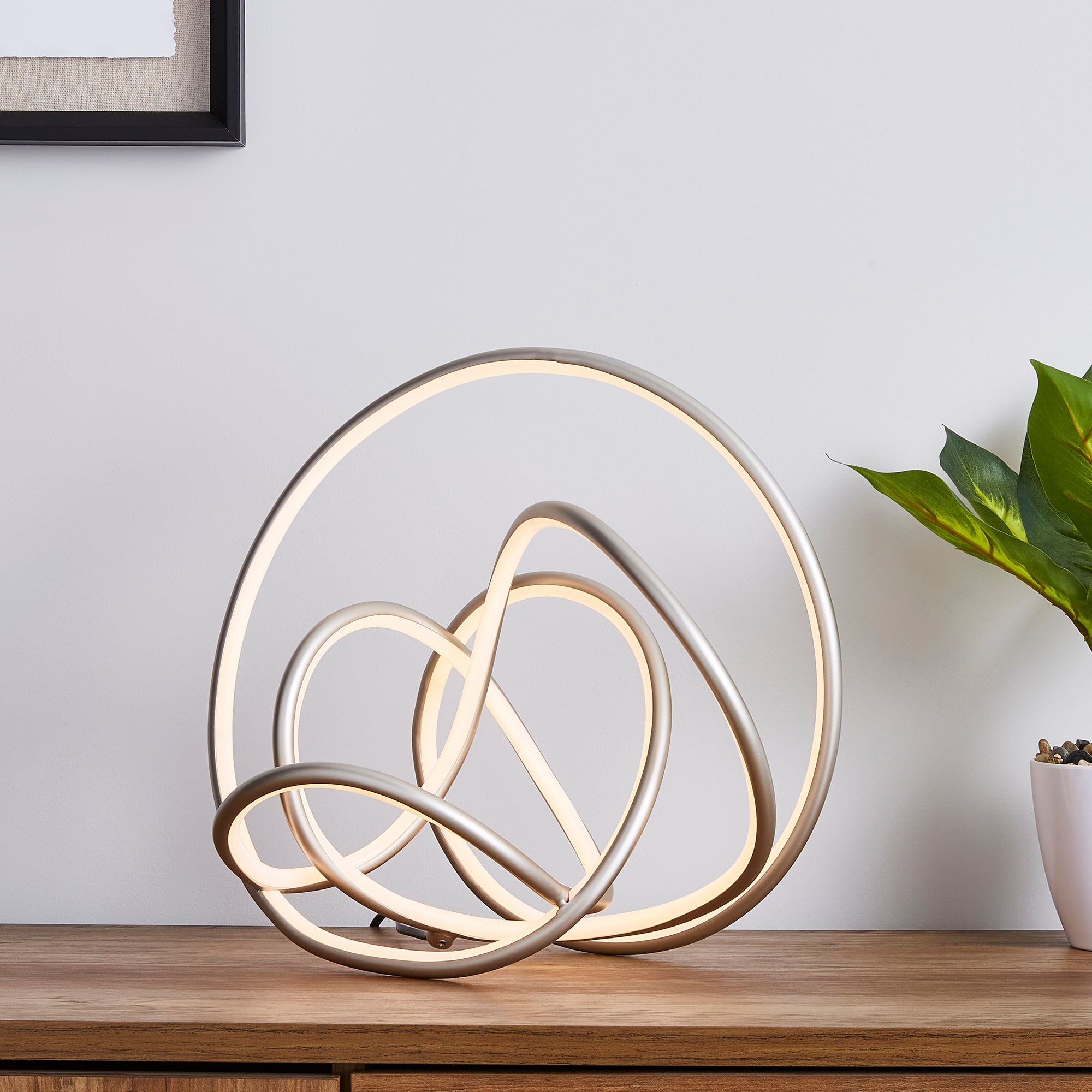 Marlow Integrated LED Table Lamp Silver