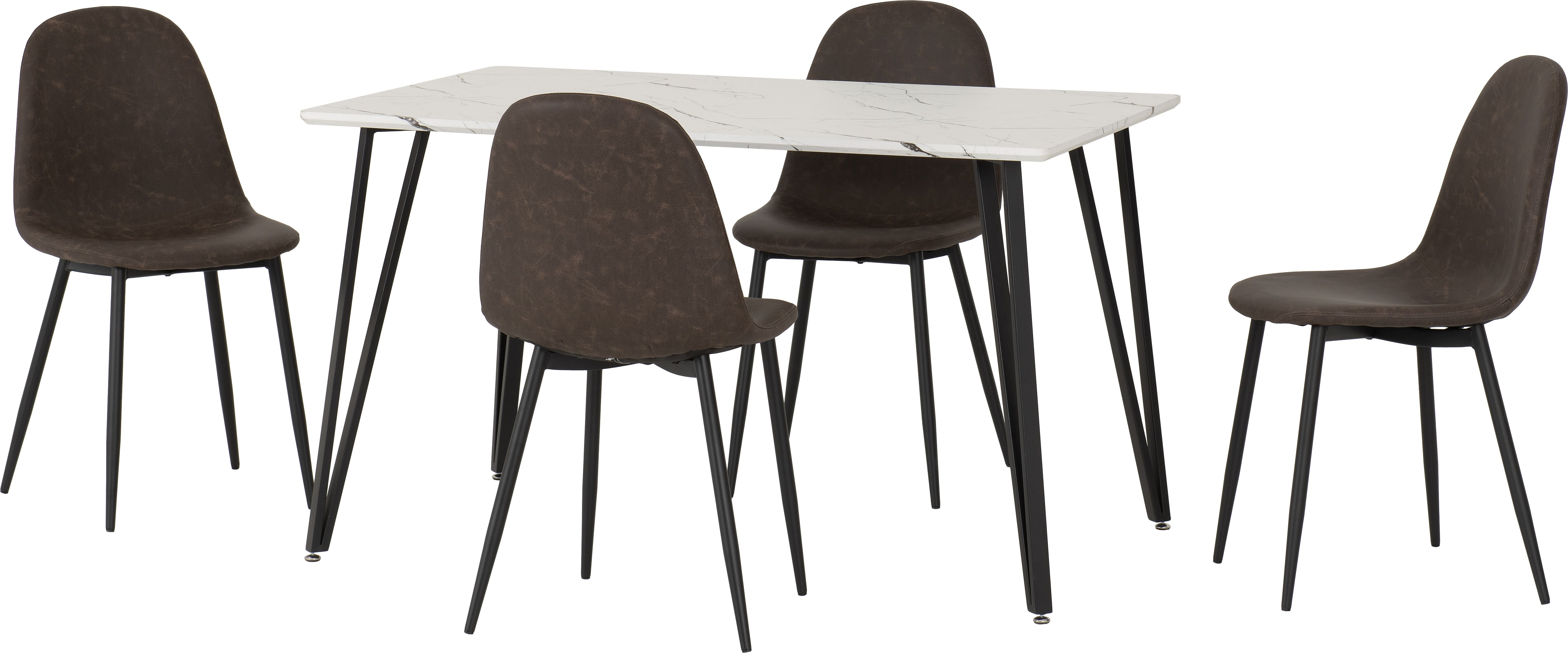Seconique Marlow & Athens Dining Set in Brown 3