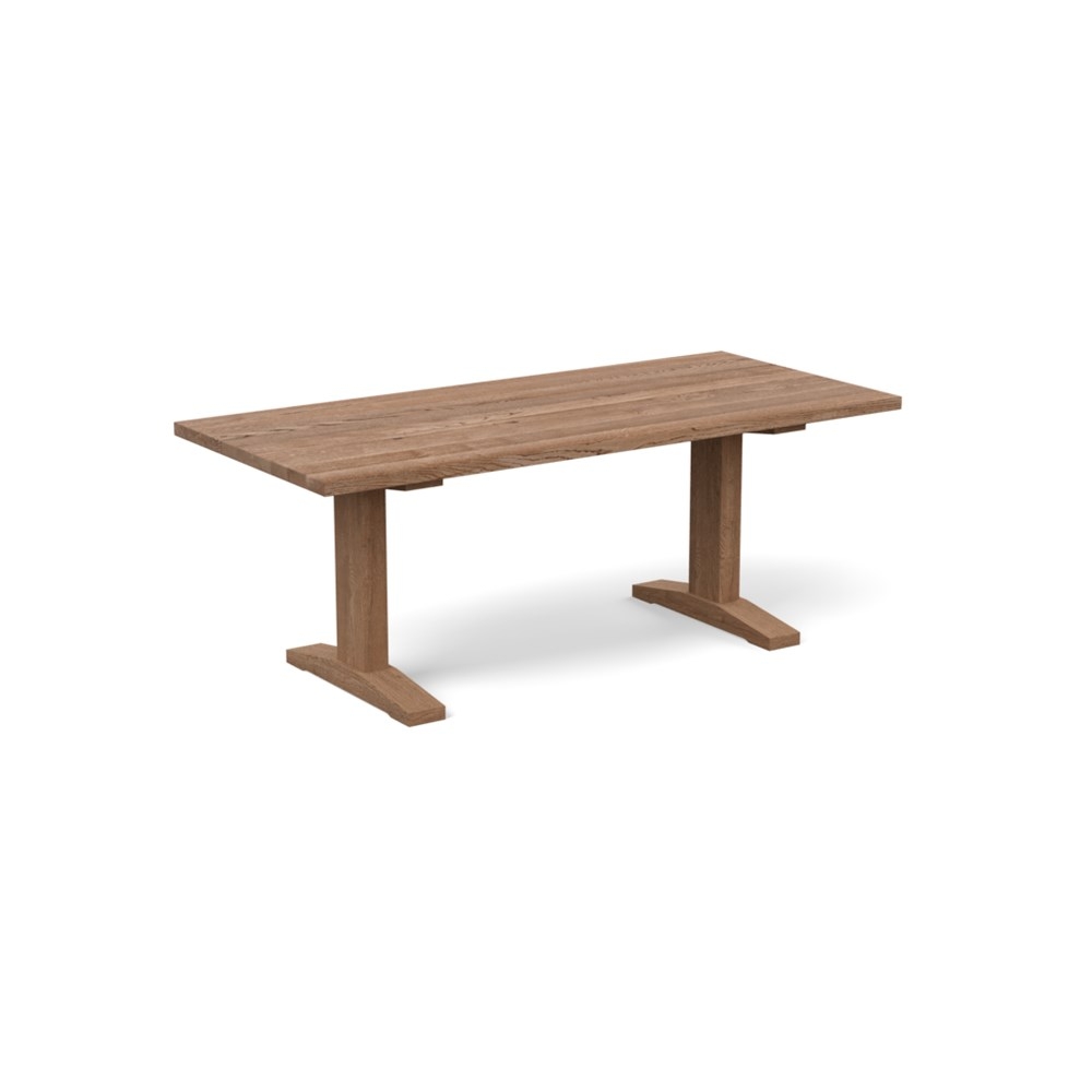 Heal's Lisbon Table 280x100cm Smoked Oak Straight Edge Not Filled