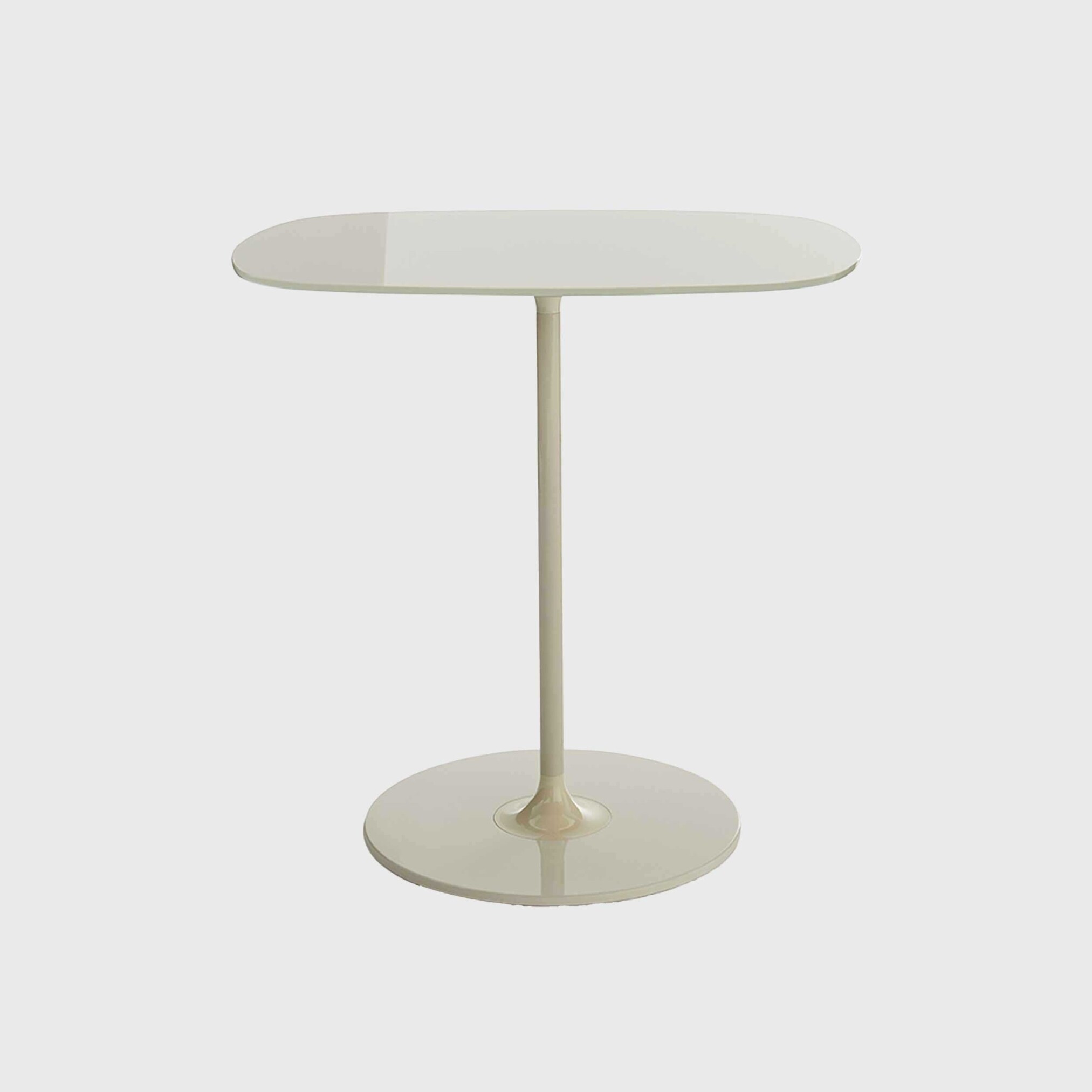 Kartell Thierry Side Table 33x50x50 White Glass | Barker & Stonehouse