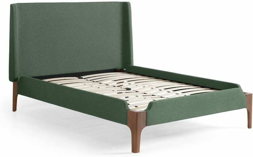 Roscoe Double Bed, Darby Green & Dark Stain Oak