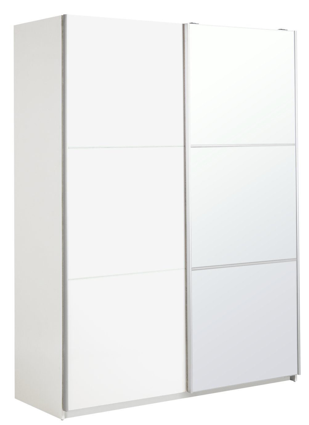 Habitat Holsted Medium Gloss & Mirror Wardrobe - White