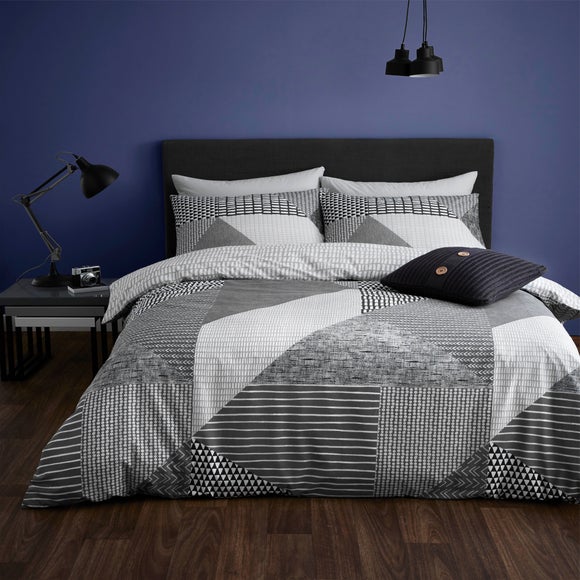 Catherine Lansfield Larsson Geo Reversible Duvet Cover and Pillowcase Set