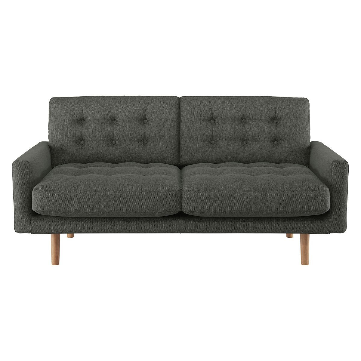 Habitat Fenner 2 Seater Fabric Sofa - Charcoal