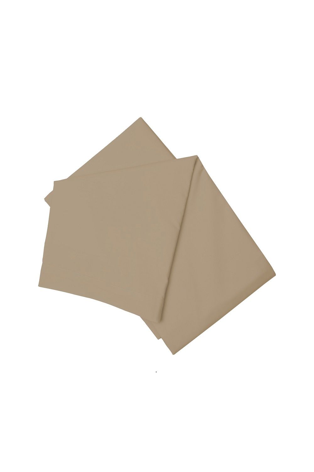 Belledorm Easy Care 200 Thread Count Cotton Polyester Percale Flat Sheet in Light Brown
