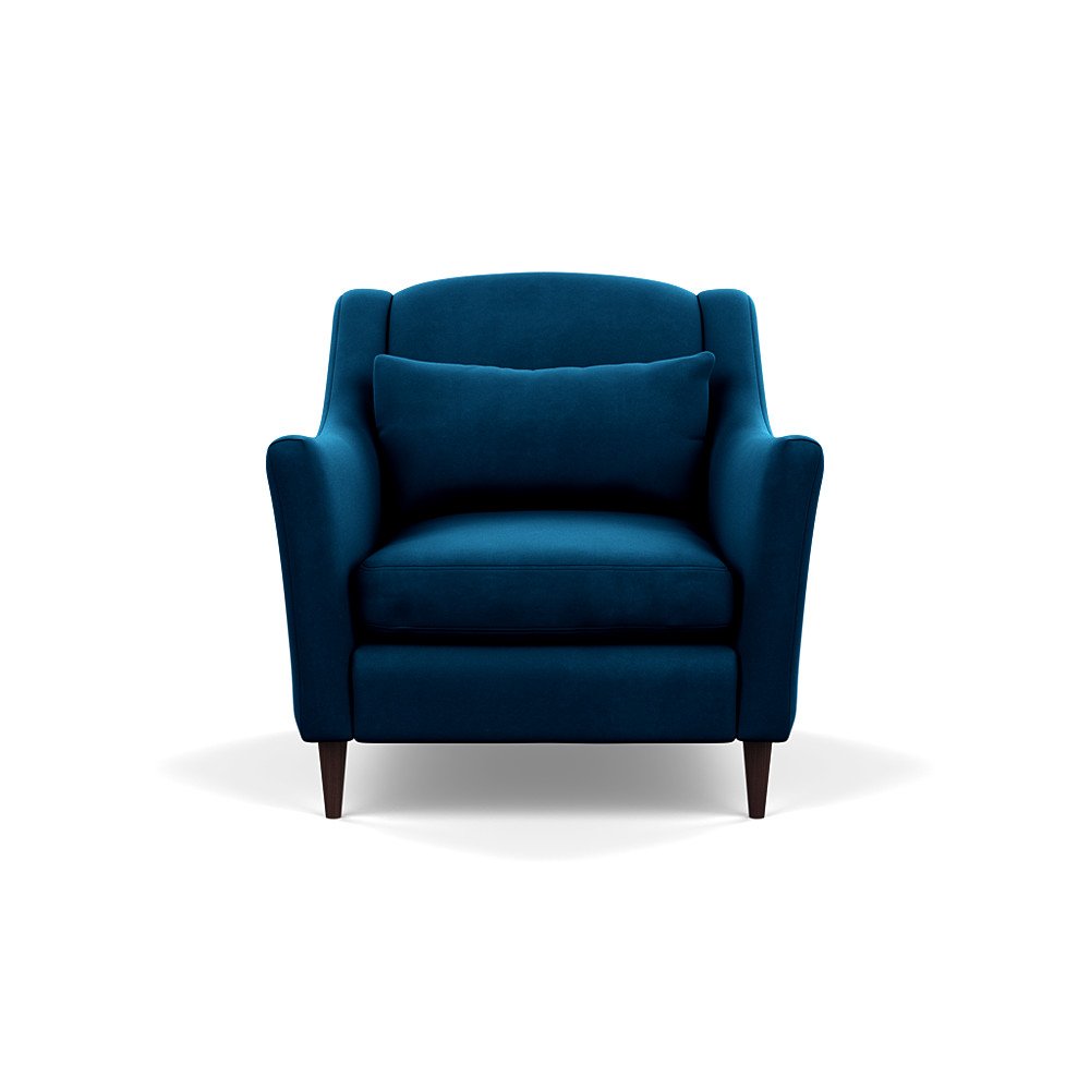 Heal's Somerset Armchair Smart Velvet Blue
