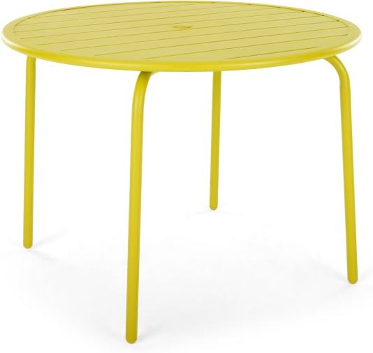 MADE Essentials Tice Garden 4 Seater Dining Table, Chartreuse