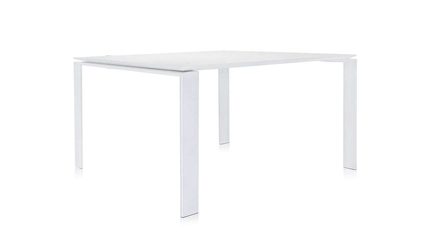 Kartell Four Dining Table 4 Seater 82 White Top White Legs