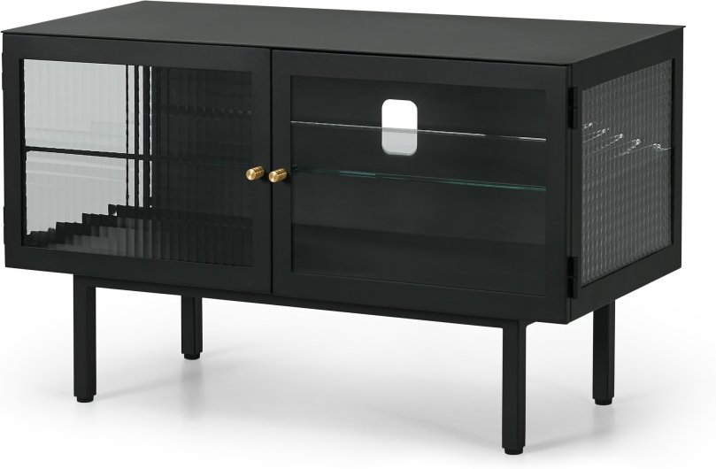 Marden Media Unit, Charcoal Grey and Glass