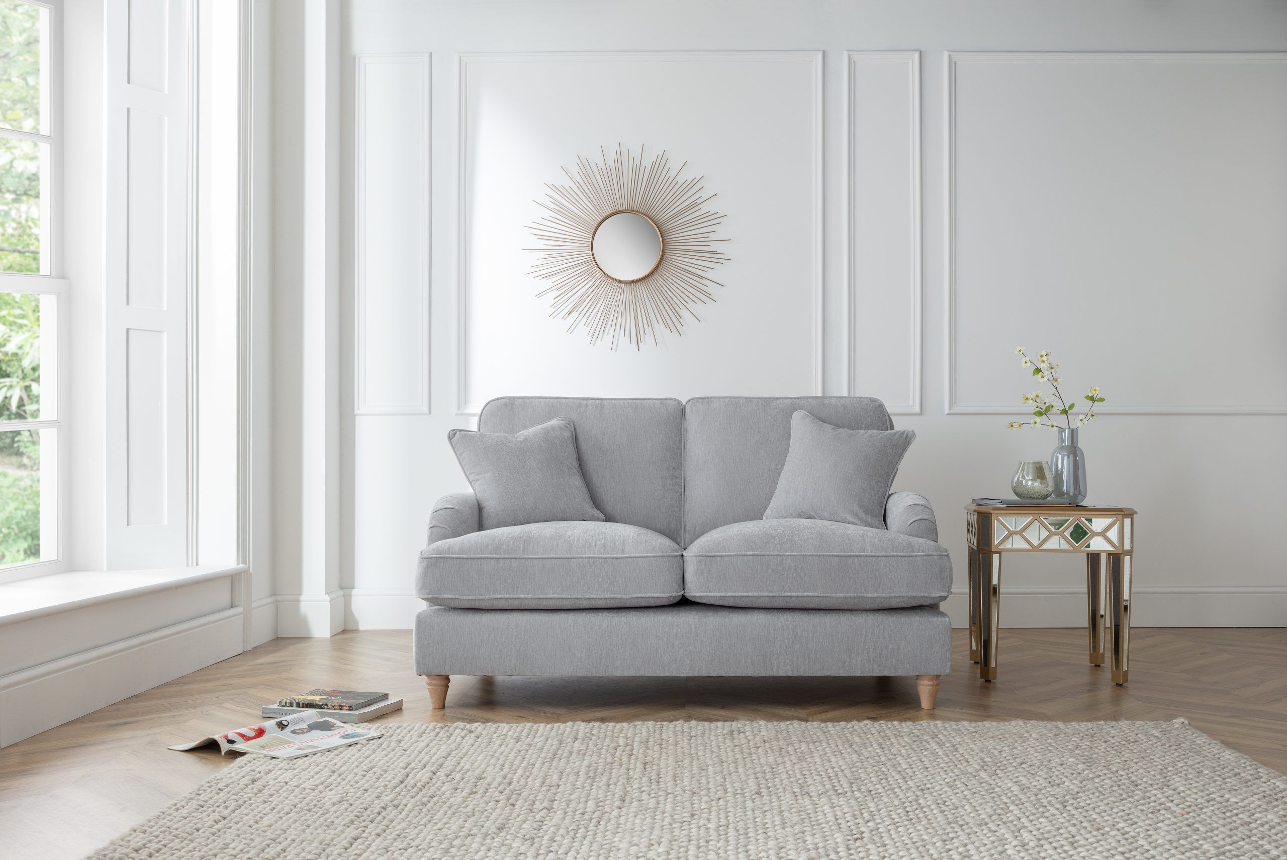 The Great Sofa Company Orla 2 Seater Sofa Manhattan Ice in Light Grey