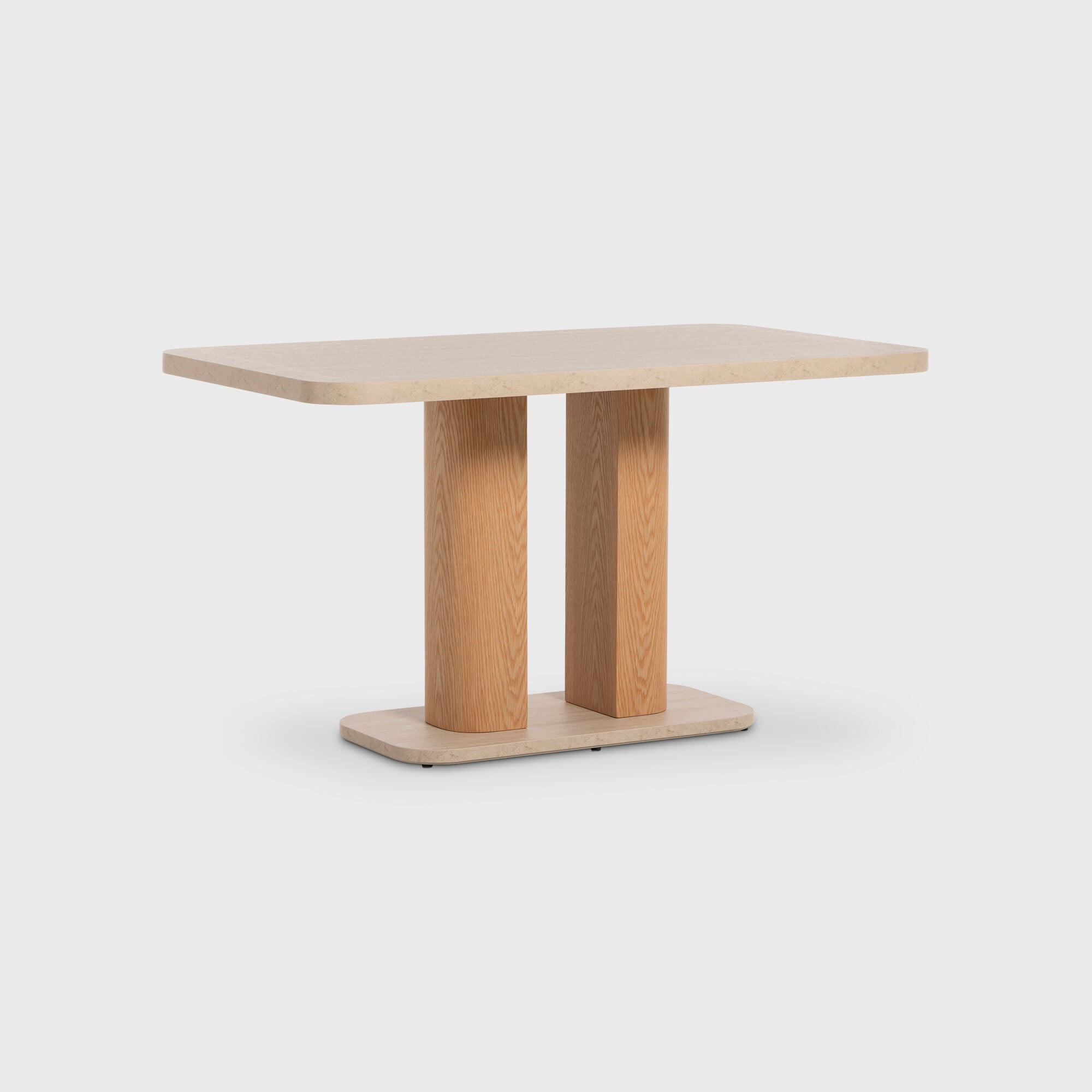 Harbour Dining Table 135cm, Neutral Stone Effect | Barker & Stonehouse