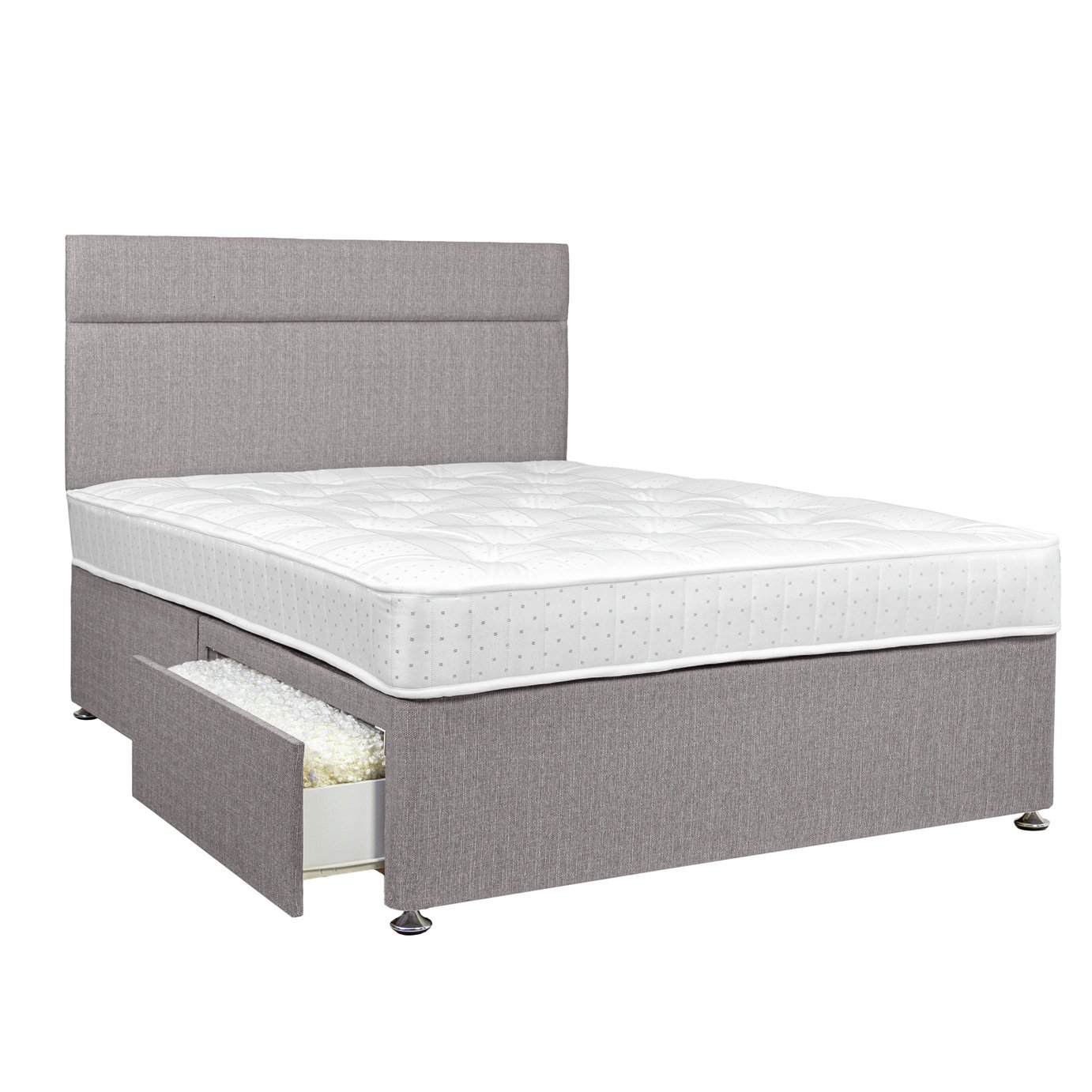Argos Home Winslow 600 Pocket 2 Drawer Double Divan - Grey