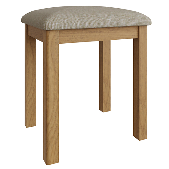Rosemont Wooden Dressing Stool In Rustic Oak