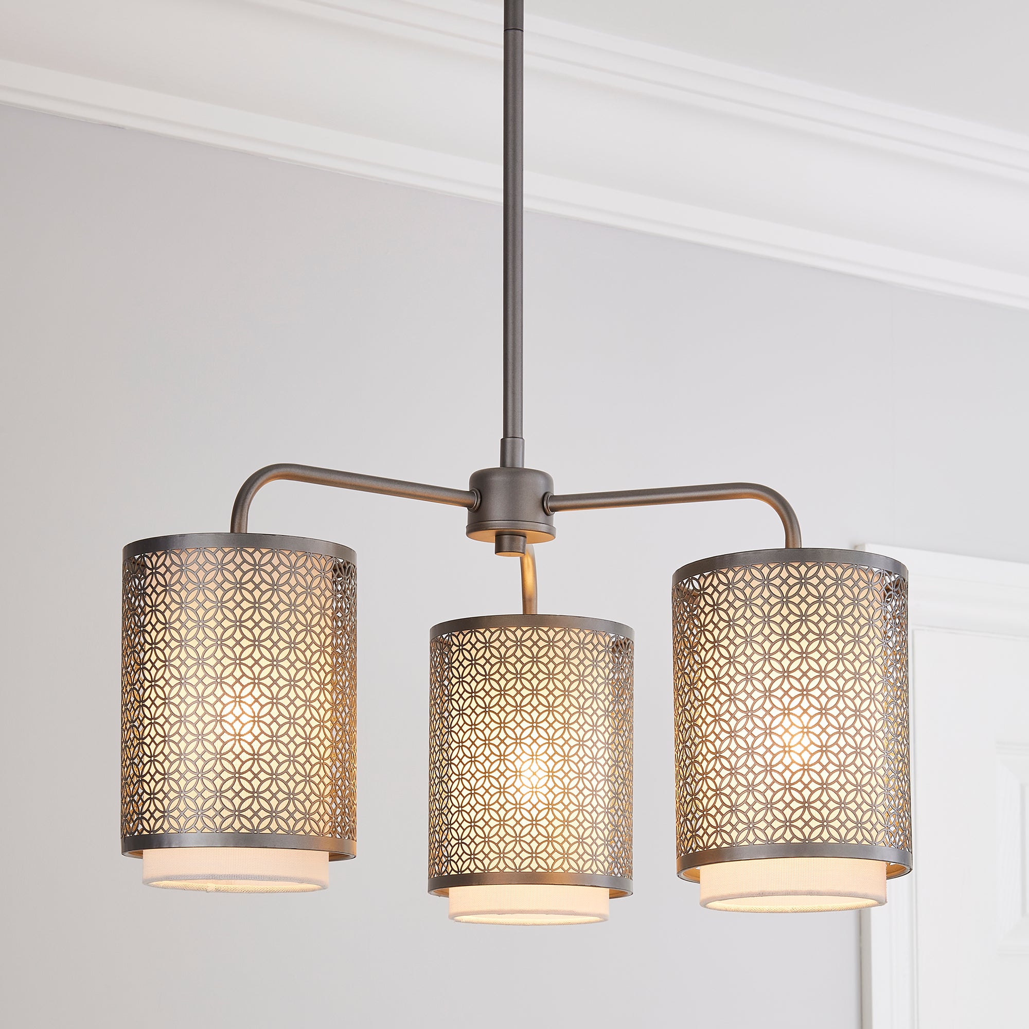 Vienna 3 Light Ceiling Fitting Grey