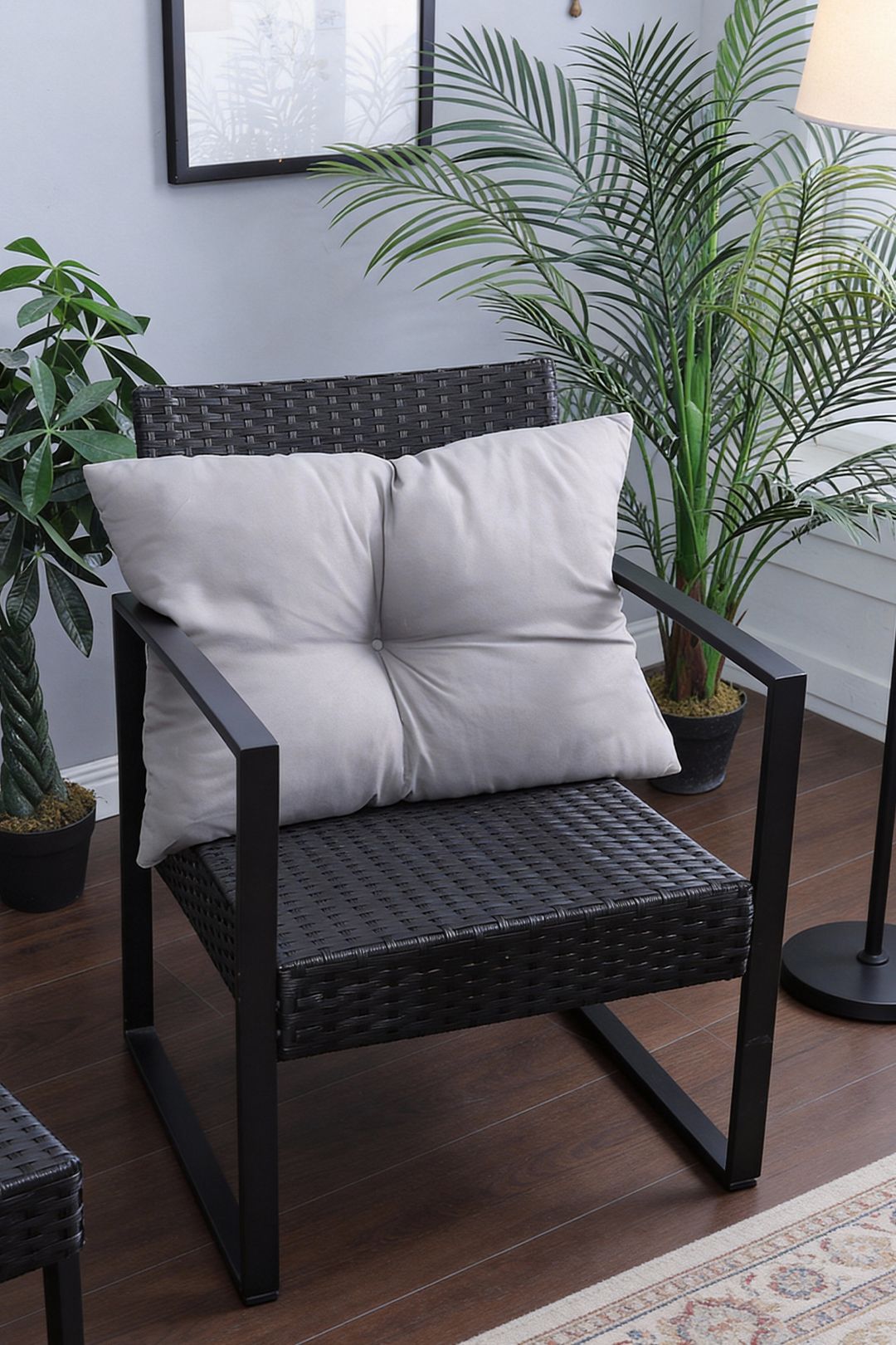 Living and Home Bench Cushion 2 Seater in Light Grey