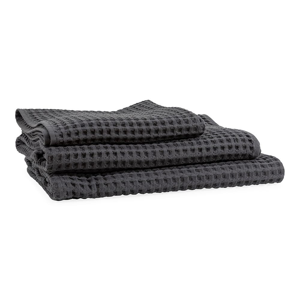Heal's Charcoal Waffle Bath Sheet 100 x 160cm 2
