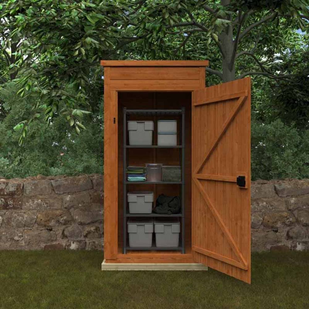 Buttercup Farm 3x2 Flex Pent Tool Room 12mm Flex - L60 x W98.8 x H213.5 cm in Burnt Orange 6