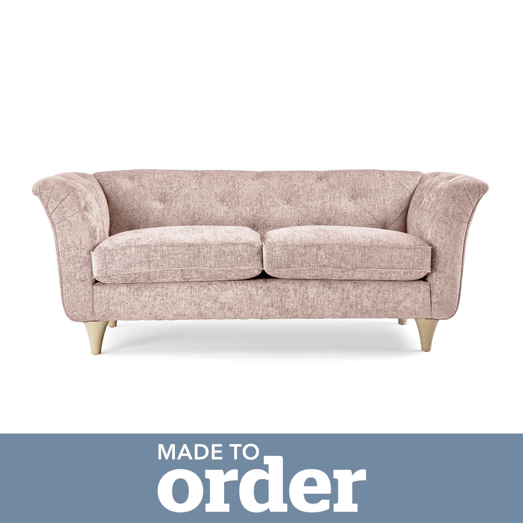 Jaipur 2 Seater Sofa Luxury Chenille Premium Chenille Rosewood