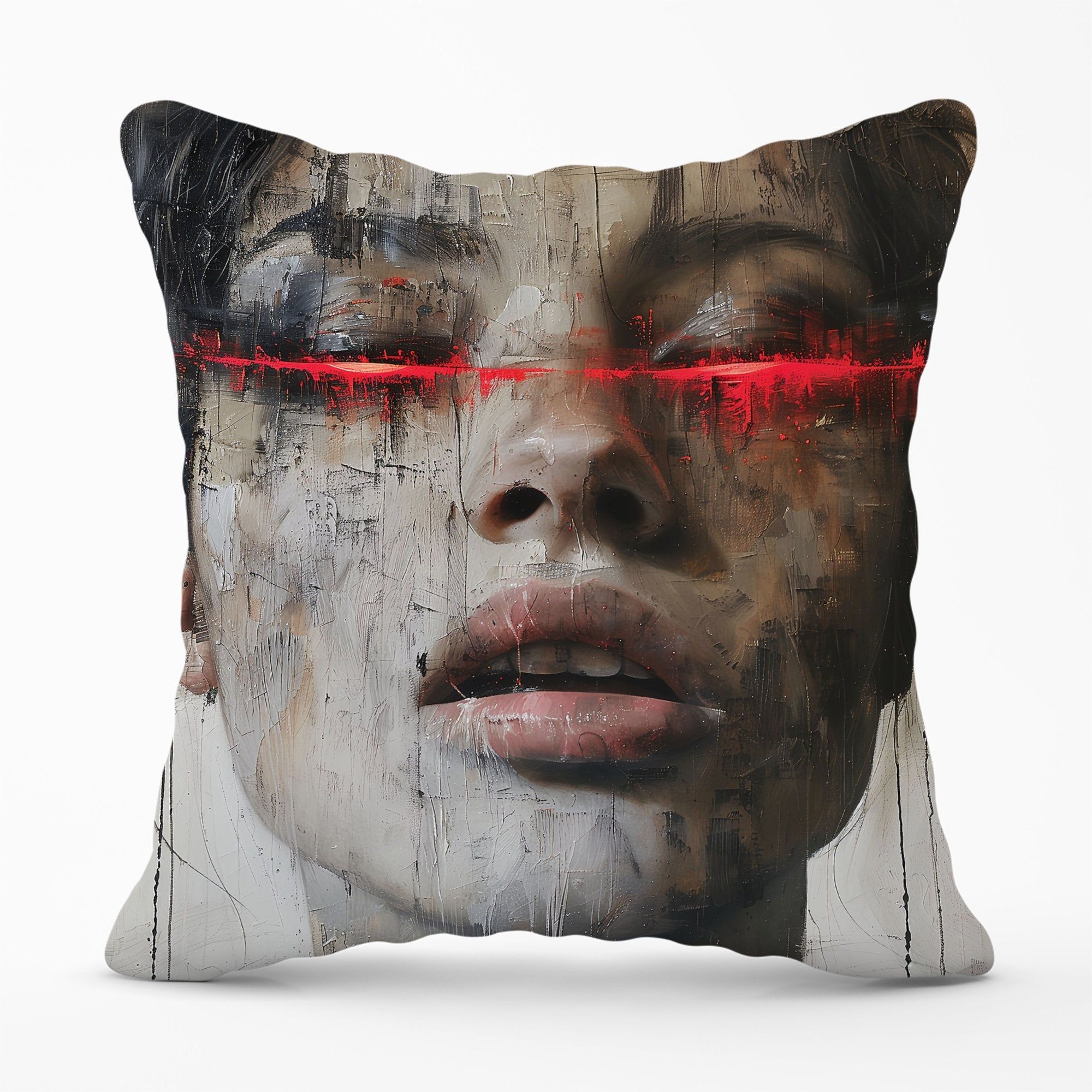 Warren Reed - Designer Abstract Face In Motion Cushions