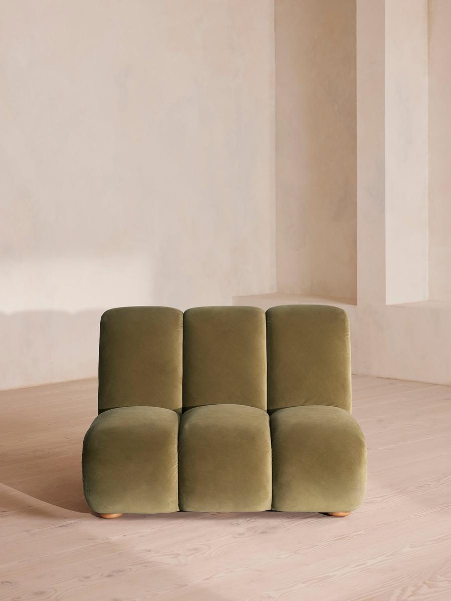 Noelle Modular Armchair, Velvet Lichen