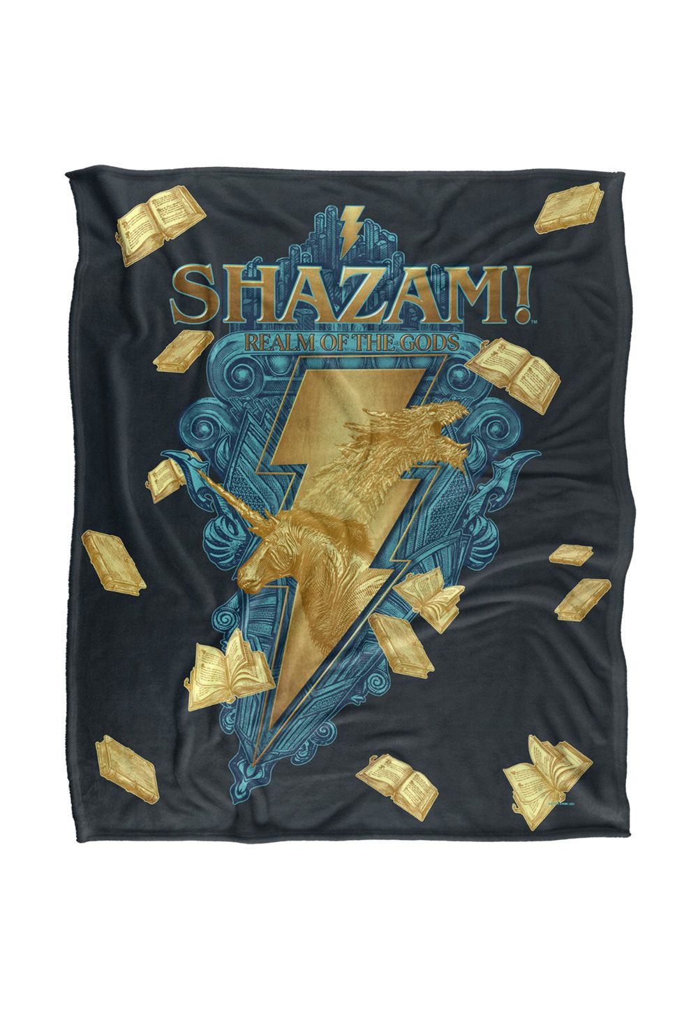 Warner Brothers Shazam Fury of The Gods Seal Silky Touch Super Soft Throw Blanket in White