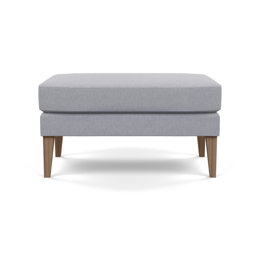 Heal's Richmond Ottoman Brushed Cotton Pewter Tinted Ash Feet