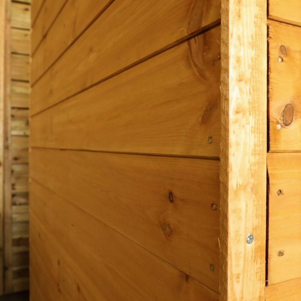 Mercia 4 x 6 Feet Shiplap Apex Shed - L124.1 x W197.6 x H204.2 cm - Brown 4