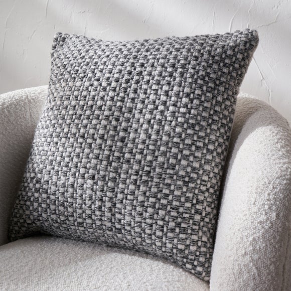 Set of 3 Basket Weave Square Scatter Cushions