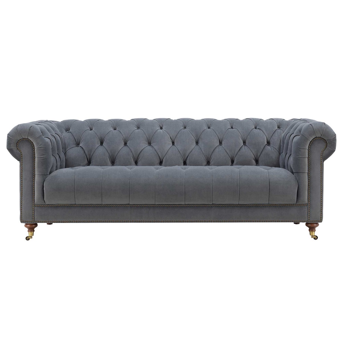 Ullswater 3.5 Seater Sofa, Pewter Velvet