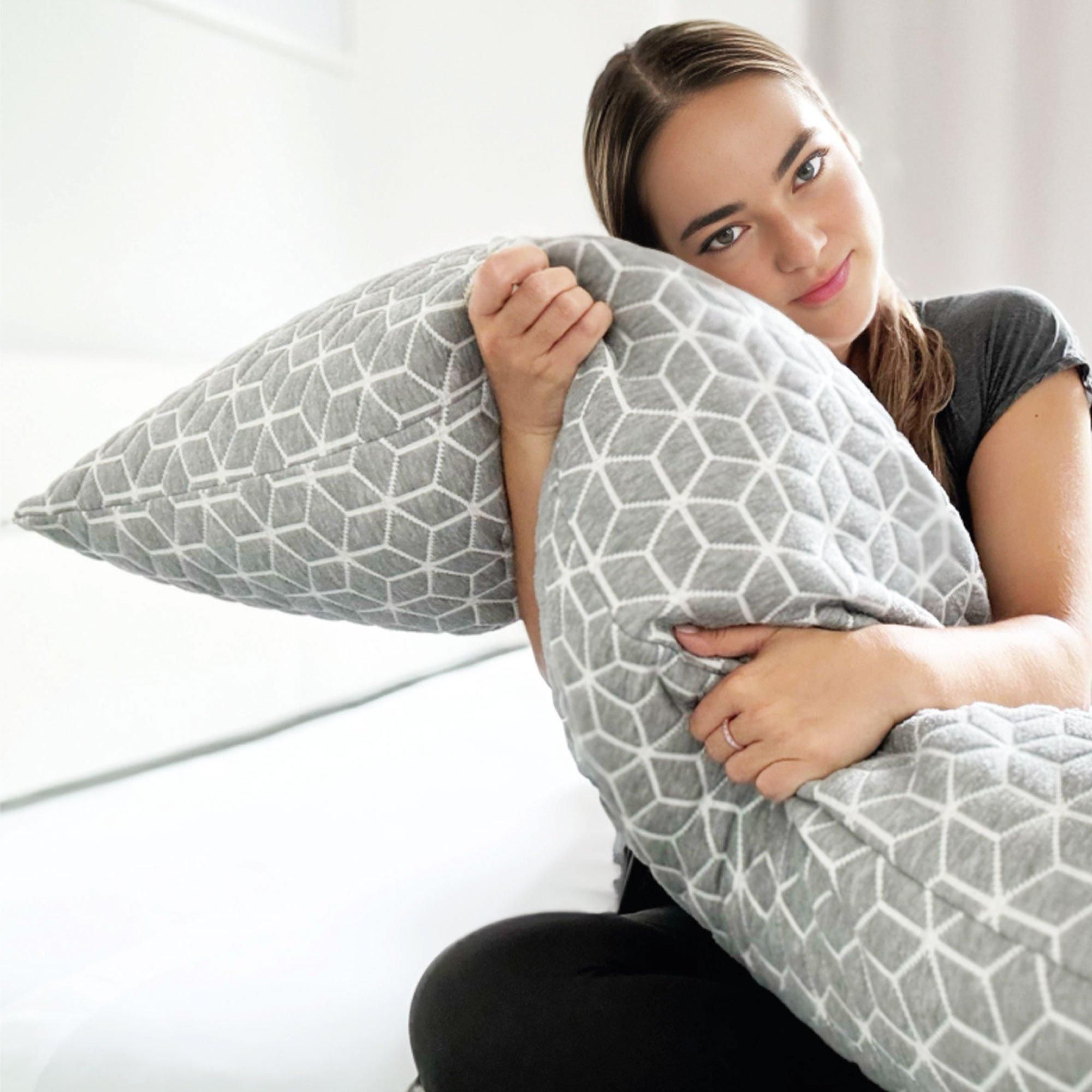 Brightr Sleep Hug Best Full Length Body Pillow for Back & Hips in Grey