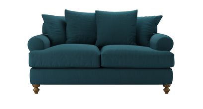 Teddy 2 Seat Sofa Bed in Evergreen Brushed Linen Cotton - sofa.com