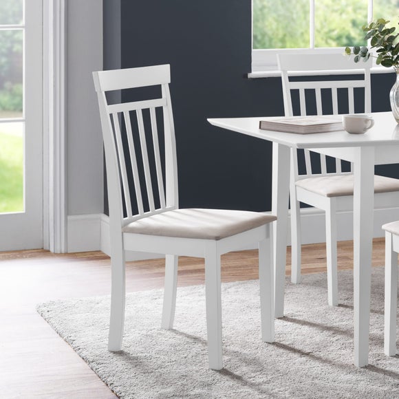 Coast Set of 2 Dining Chairs, Faux Linen