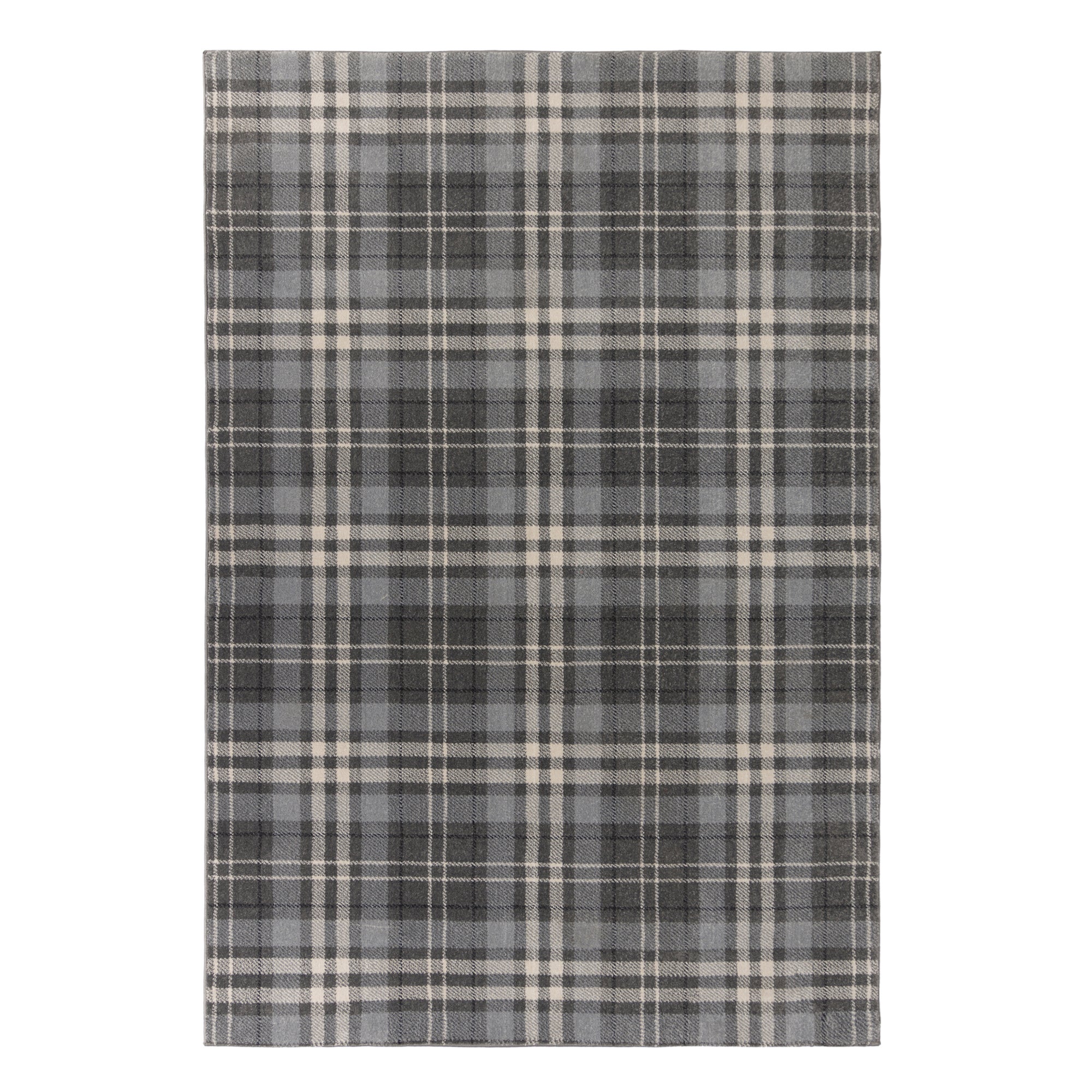 Kilbirnie Rug Silver, Grey and White